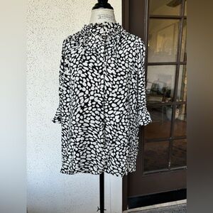 Who what wear black and white blouse